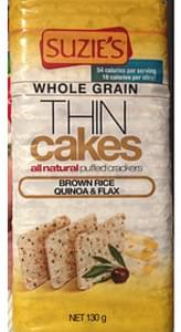 Suzie's Quinoa & Flax Whole Grain Thin Cakes - 14 g, Nutrition ...