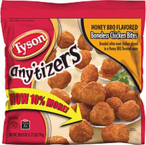 Tyson Any'tizers Chicken Bites Boneless Honey BBQ Frozen 24, 46% OFF