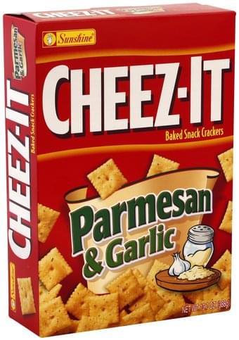 Cheez It Parmesan & Garlic Baked Snack Crackers - 13.7 oz, Nutrition ...