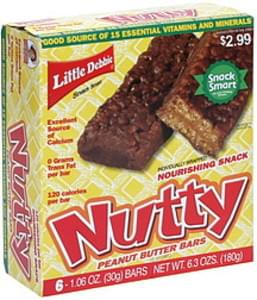 Little Debbie Zebra Plus Nutty Bars - 10 Ea, Nutrition Information | Innit