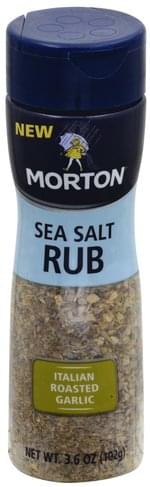 Morton Italian Roasted Garlic Sea Salt Rub - 3.6 Oz, Nutrition ...