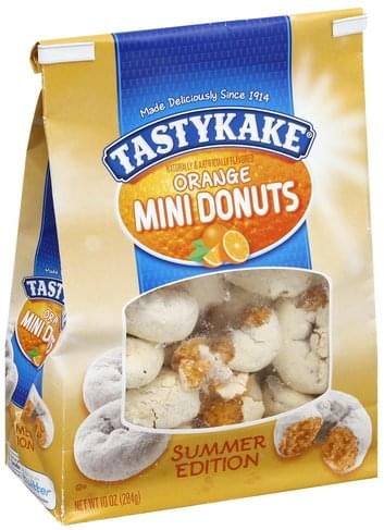 Tastykake Mini, Orange Donuts - 10 oz, Nutrition Information | Innit