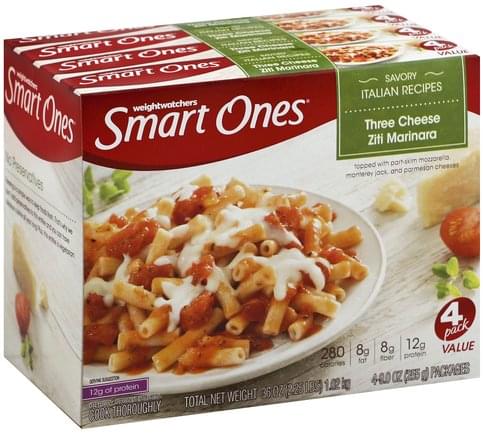 Smart Ones 4 Pack Value Three Cheese Ziti Marinara - 4 ea, Nutrition ...