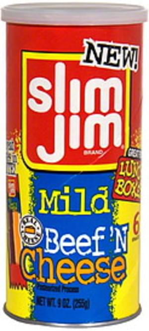 Slim Jim Mild Beef 'N Cheese - 6 ea, Nutrition Information | Innit