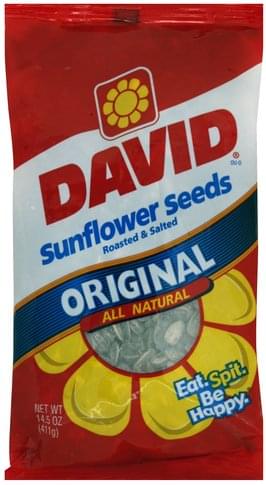 David Original Sunflower Seeds - 14.5 Oz, Nutrition Information | Innit