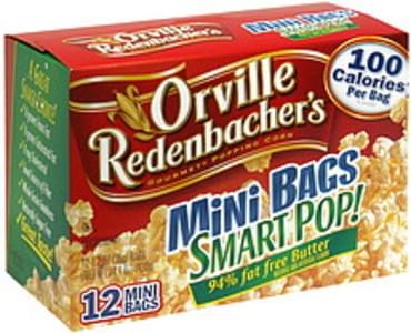 Orville Redenbachers 97% Fat Free Butter, Mini Bags Gourmet Popping ...