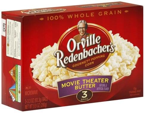 Orville Redenbachers Gourmet, Movie Theater Butter Popping Corn - 3 ea ...