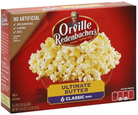 Orville Redenbachers Gourmet, Ultimate Butter, Classic Bags Popping ...