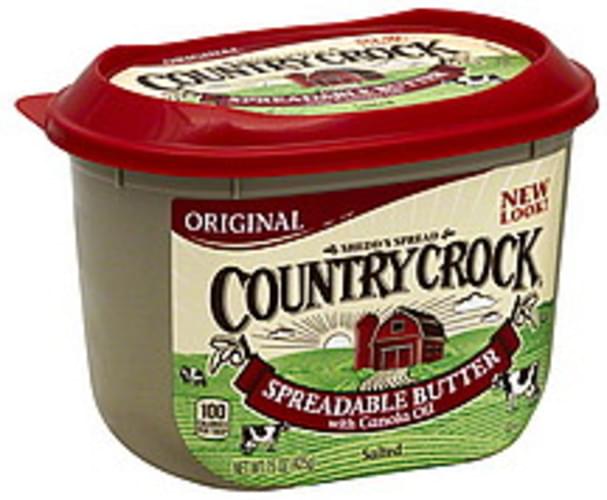 Country Crock with Canola Oil, Salted Spreadable Butter 15 oz