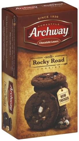 Archway Soft Rocky Road Cookies 9 25 Oz Nutrition Information Innit