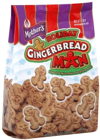 Mothers Holiday, Gingerbread Man Cookies - 14 oz, Nutrition Information ...