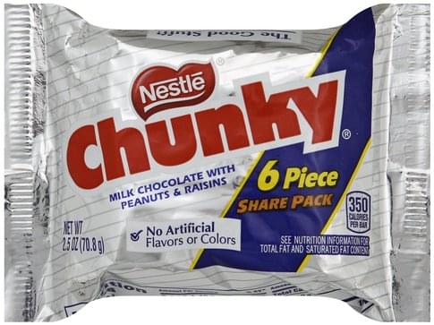 Chunky Share Pack Candy Bar  oz, Nutrition Information | Innit