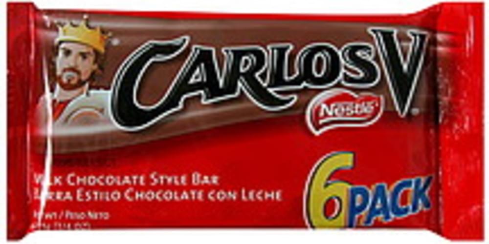 Carlos V Milk Chocolate Style Bar 6 ea, Nutrition Information Innit