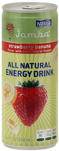 Nestle Strawberry Banana Energy Drink - 8.4 oz, Nutrition Information ...