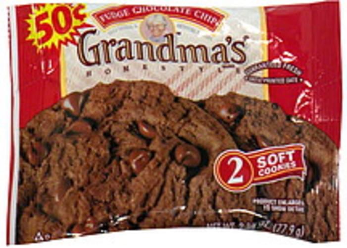 Grandmas Fudge Chocolate Chip Cookies 2 ea, Nutrition Information Innit