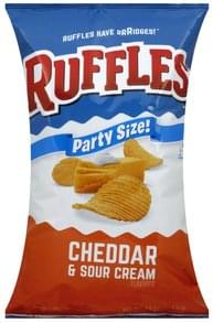 Ruffles Cheddar & Sour Cream Flavored, Party Size Potato Chips - 13 oz ...