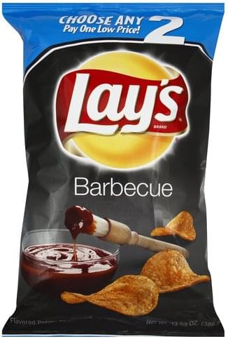 Lays Barbecue Flavored Potato Chips - 13.625 oz, Nutrition Information ...