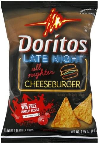 Doritos Late Night All-Nighter Cheeseburger Tortilla Chips