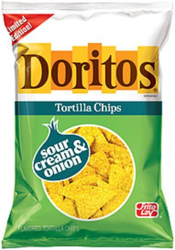 Doritos Sour Cream & Onion Tortilla Chips - 3.38 Oz, Nutrition ...