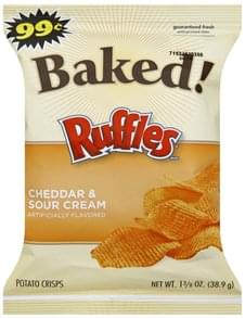 Ruffles Cheddar & Sour Cream Potato Crisps - 1.375 oz, Nutrition ...