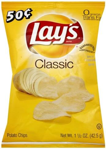 Lays Classic Potato Chips - 1.5 oz, Nutrition Information | Innit