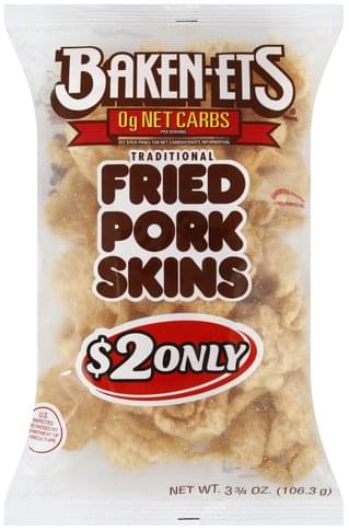 Bakenets Traditional Fried Pork Skins - 3.75 oz, Nutrition Information ...