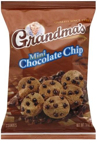 Grandmas Mini, Chocolate Chip Cookies - 3 oz, Nutrition Information | Innit