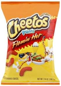 Cheetos Puffs, Flamin' Hot Cheese Flavored Snacks - 3.75 oz, Nutrition ...