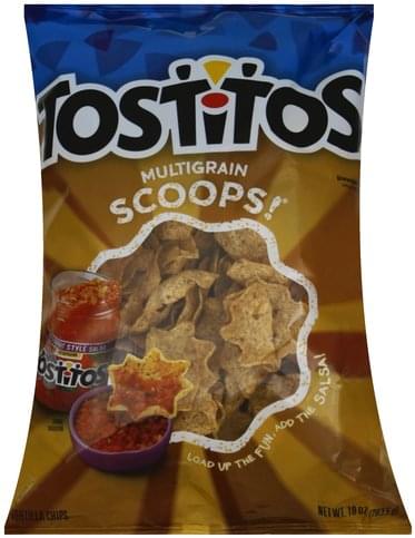 Tostitos Multigrain Scoops Tortilla Chips - 10 Oz, Nutrition ...