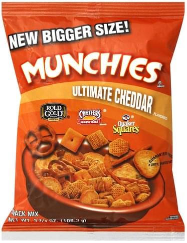 Munchies Ultimate Cheddar, Bigger Size Snack Mix - 3.75 oz, Nutrition ...