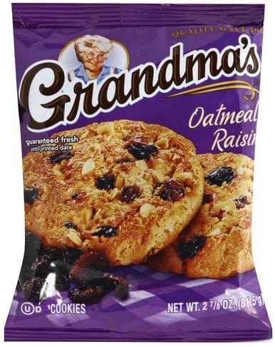 Grandmas Oatmeal Raisin Cookies - 2.875 oz, Nutrition Information | Innit