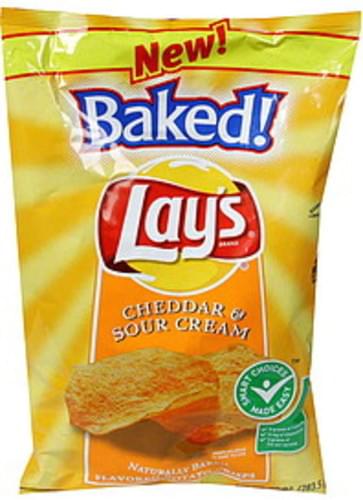 Lays Naturally Baked Flavored Potato Crisps, Baked, Cheddar & Sour ...