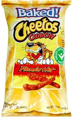 Cheetos Crunchy, Flamin Hot Cheese Flavored Snacks - 12 Oz, Nutrition 