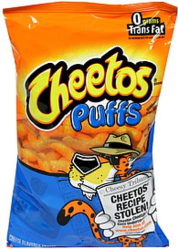 Cheetos Puffs Cheese Flavored Snacks - 3.25 oz, Nutrition Information ...