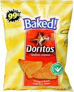 Doritos Nacho Cheese, Pre-Priced Naturally Baked Tortilla Chips - 1.88 ...