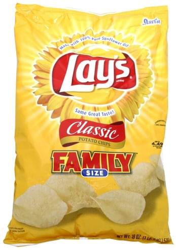 Lays Family Size Potato Chips - 18 oz, Nutrition Information | Innit