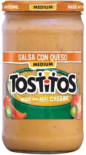 Tostitos Con Queso, Medium Tostitos Medium Salsa Con Queso - 23 Oz ...