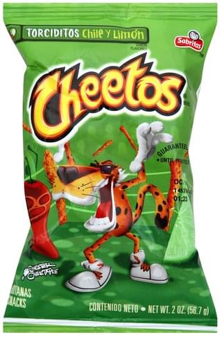 Cheetos Torciditos Chile y Limon Snacks - 2 oz, Nutrition Information ...