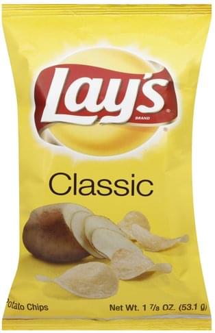 Lays Classic Potato Chips - 1.875 oz, Nutrition Information | Innit