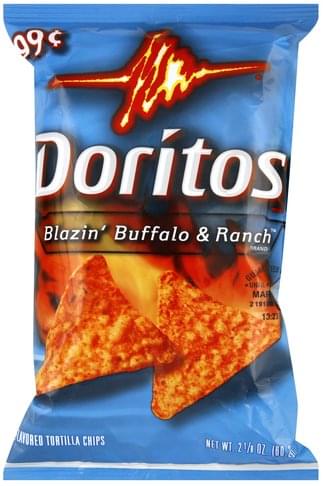 Doritos Blazin' Buffalo & Ranch Flavored Tortilla Chips - 2.125 oz ...