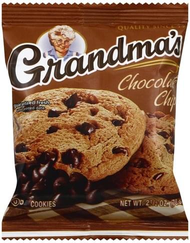 Grandmas Chocolate Chip Cookies - 2.5 Oz, Nutrition Information | Innit