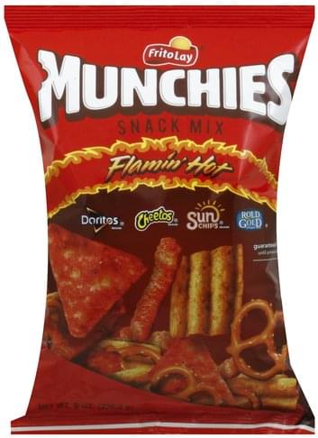 Munchies Flamin' Hot Flavored Snack Mix - 8 Oz, Nutrition Information 