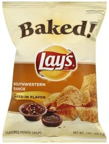 Lays Southwestern Ranch Flavored Potato Crisps - 1 oz, Nutrition ...