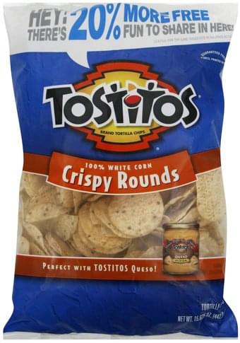 Tostitos Crispy Rounds Tortilla Chips - 15.625 Oz, Nutrition ...