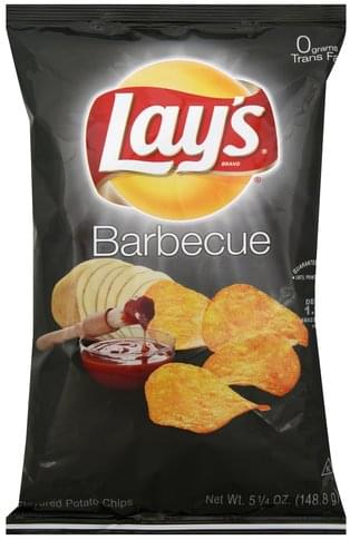 Lays Barbecue Flavored Potato Chips - 5.25 oz, Nutrition Information ...