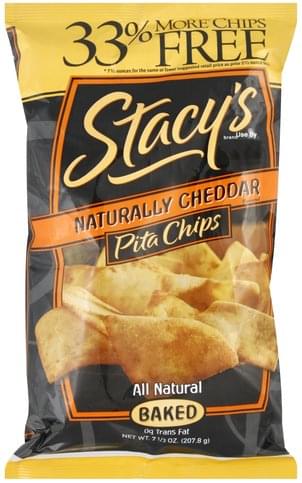 Stacys Baked, Naturally Cheddar Pita Chips - 7.33 oz, Nutrition ...