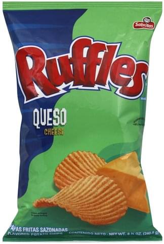 Ruffles Queso Cheese Flavored Potato Chips - 8.5 oz, Nutrition ...