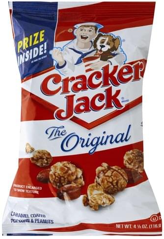 Cracker Jack Caramel Coated, The Original Popcorn & Peanuts - 4.125 oz ...