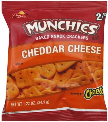 Munchies Cheddar Cheese Flavored Baked Snack Crackers - 1.22 Oz 