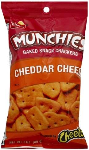 Munchies Cheddar Cheese Flavor Baked Snack Crackers - 3 oz, Nutrition ...